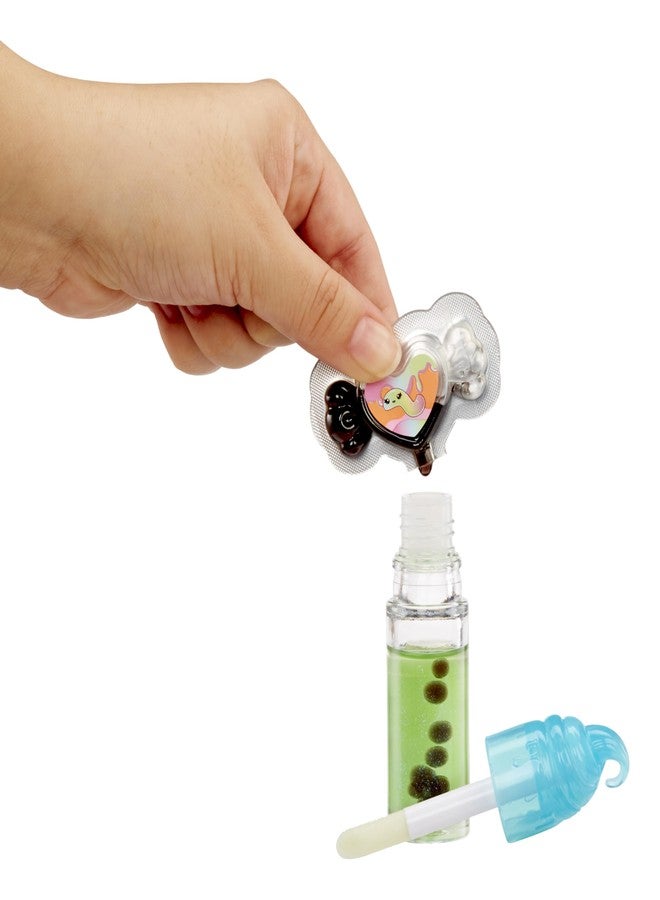 Yummiland Lip Gloss Doll: Sour Sweeties - Sasha Sourworms Includes DIY Lip Gloss + Removable Keychain, Cosmetic Play, Collectible, Ages 4+ - Image 2